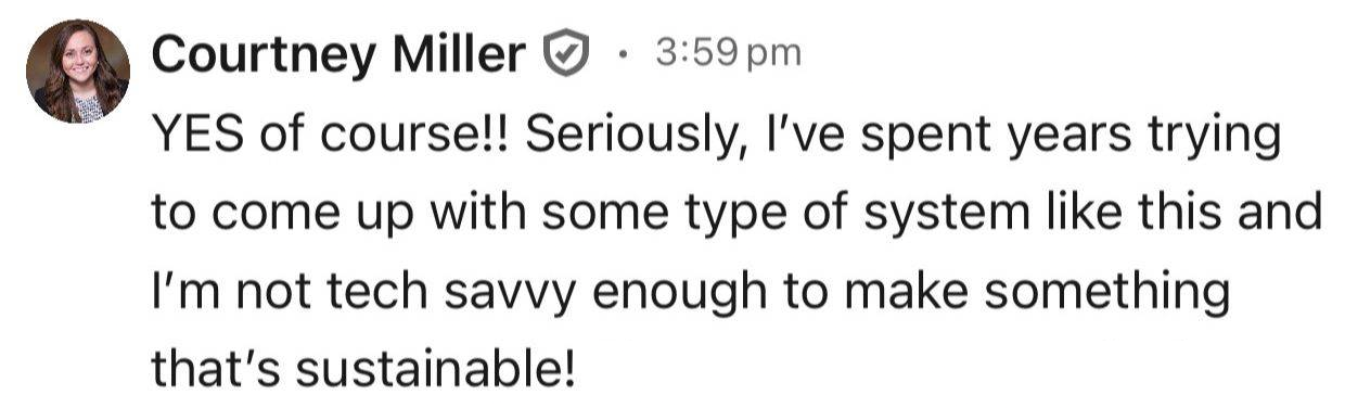 Testimonial from a trial lawyer who has spent years trying to find a system like this