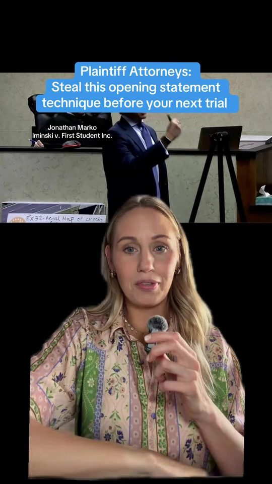 Jonathan Marko opening statement technique Courtroom Zinger reel