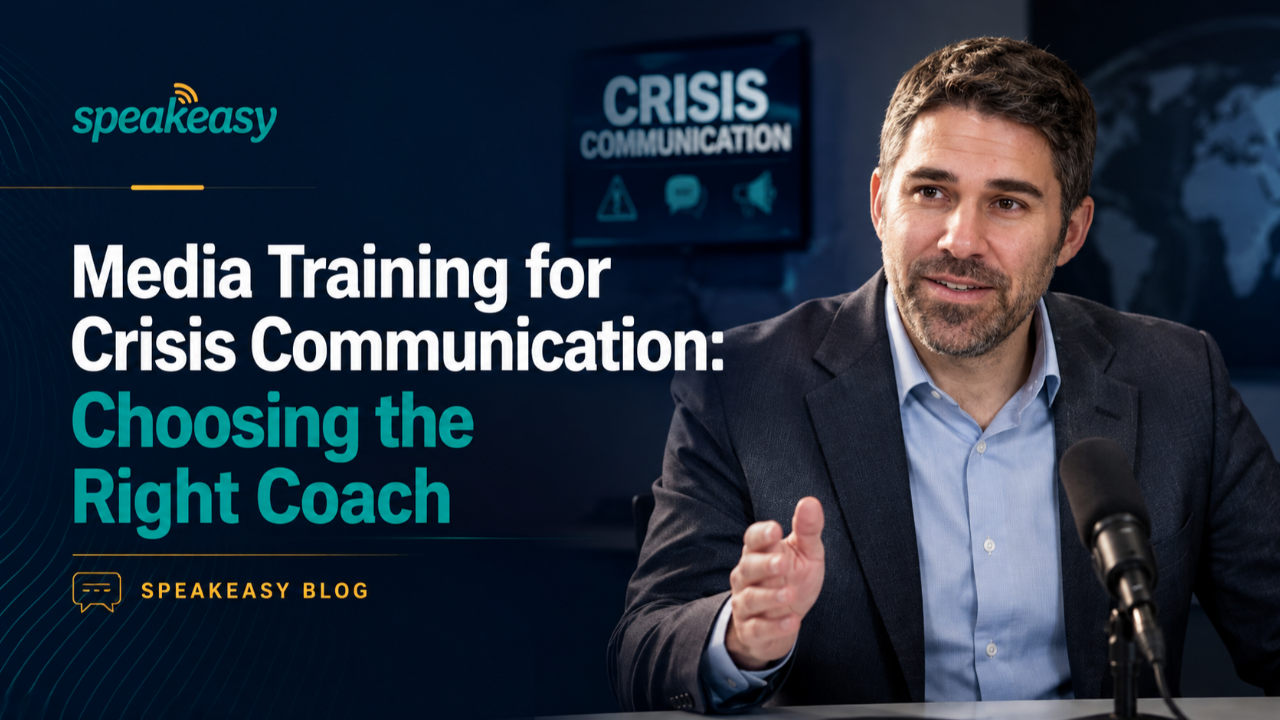 Joe Camarlinghi from The Speakeasy Academy providing crisis communication.