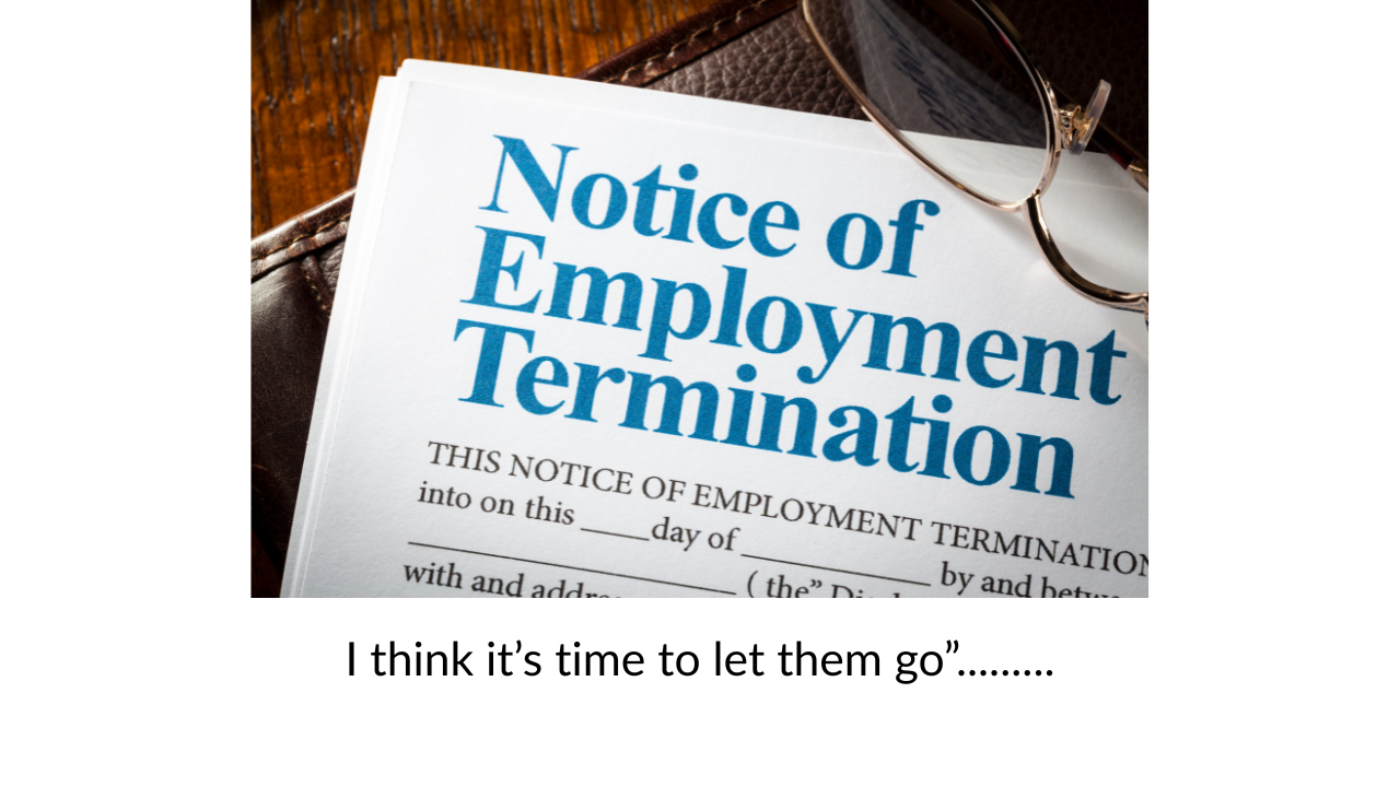 Performance issues rarely become termination issues overnight.