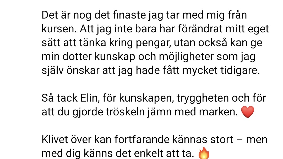 Skärmdump: Linda, deltagare