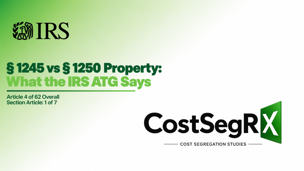 CostSegRx engineer reviewing commercial property components for § 1245 and § 1250 classification