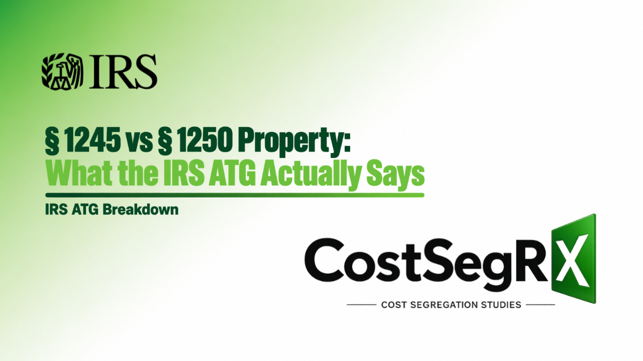 CostSegRx engineer reviewing commercial property components for § 1245 and § 1250 classification