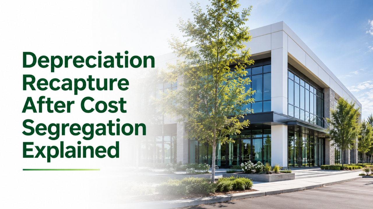 Investor reviewing depreciation recapture implications after a cost segregation study on a commercial real estate property