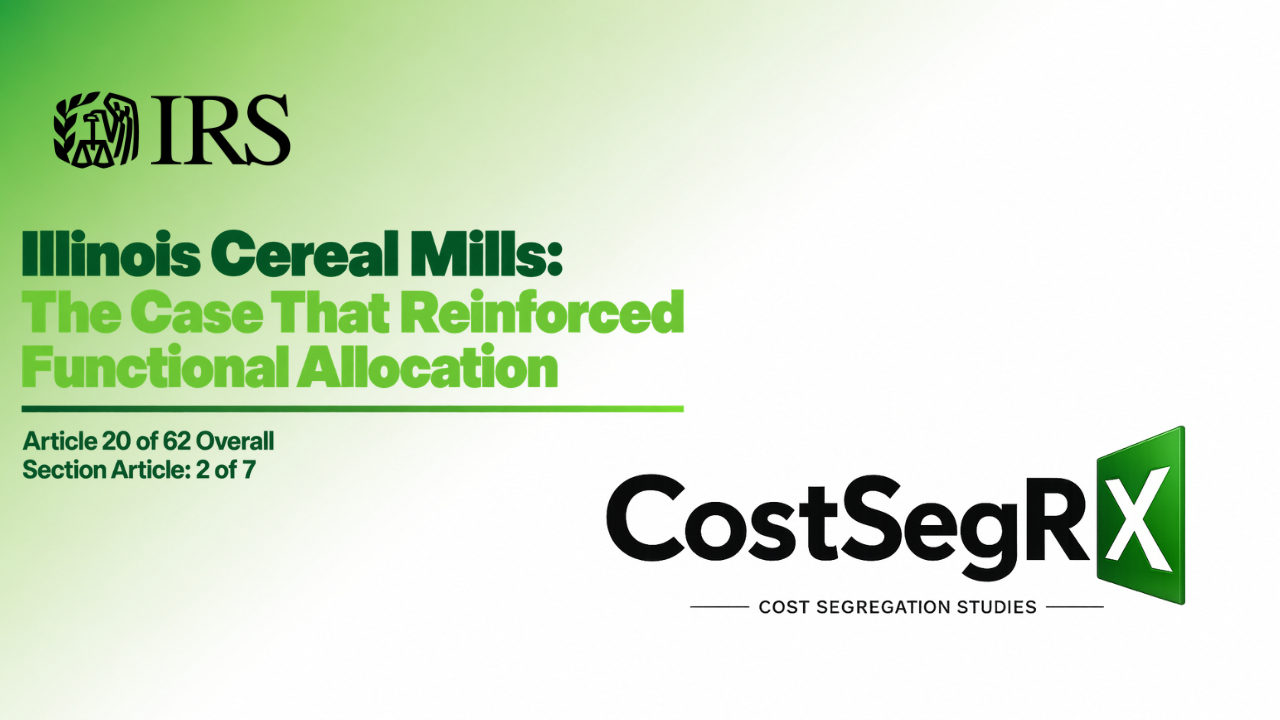Commercial electrical distribution system illustrating Illinois Cereal Mills functional allocation between § 1245 and § 1250 property