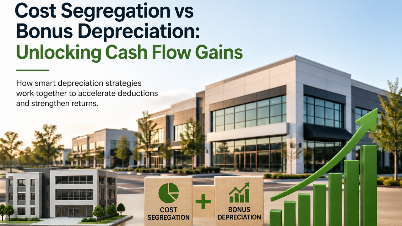 Real estate investor reviewing financial reports to maximize cash flow using depreciation strategies