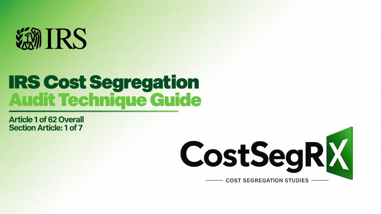 CostSegRx engineer reviewing commercial property plans for an IRS Cost Segregation Audit Technique Guide article