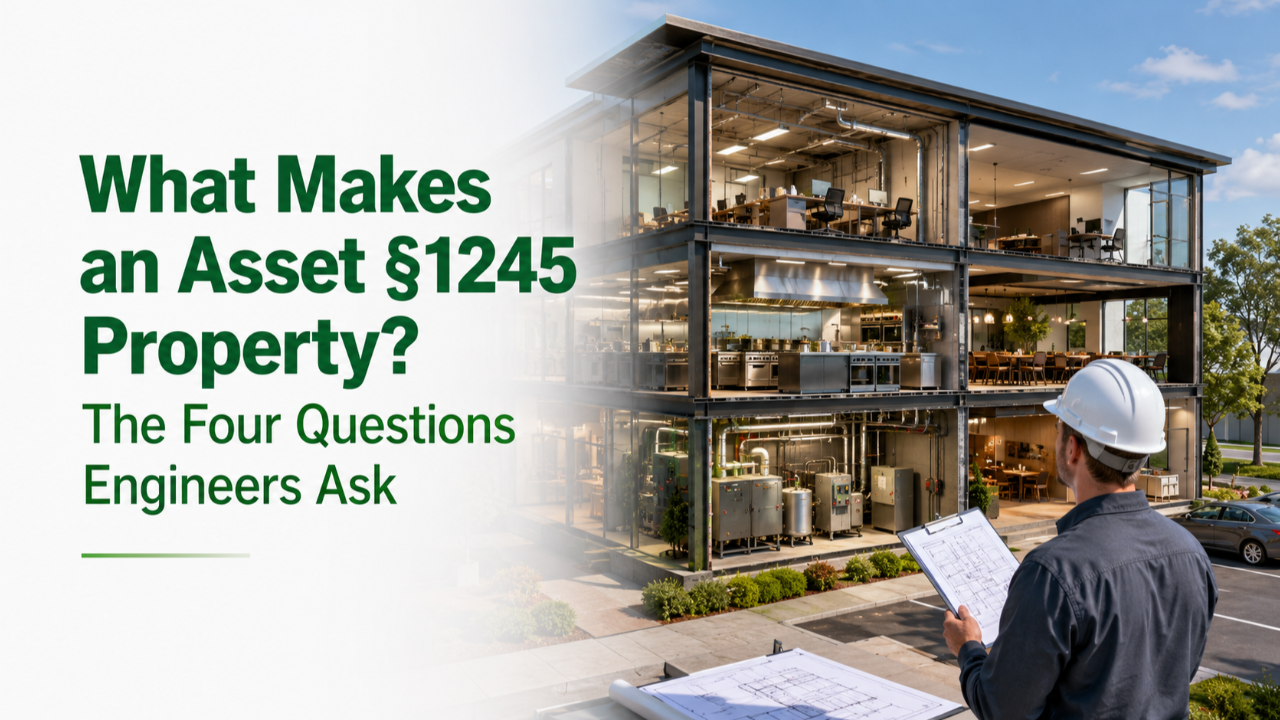 Engineer evaluating commercial property assets for §1245 cost segregation classification