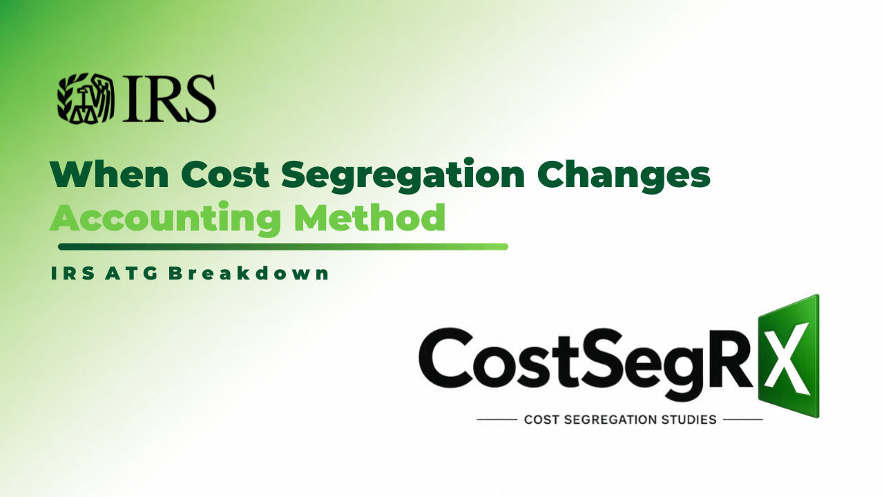 Cost segregation accounting method changes for previously placed-in-service commercial property