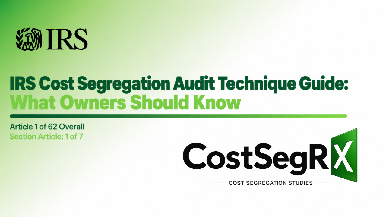 CostSegRx engineer reviewing commercial property plans for an IRS Cost Segregation Audit Technique Guide article