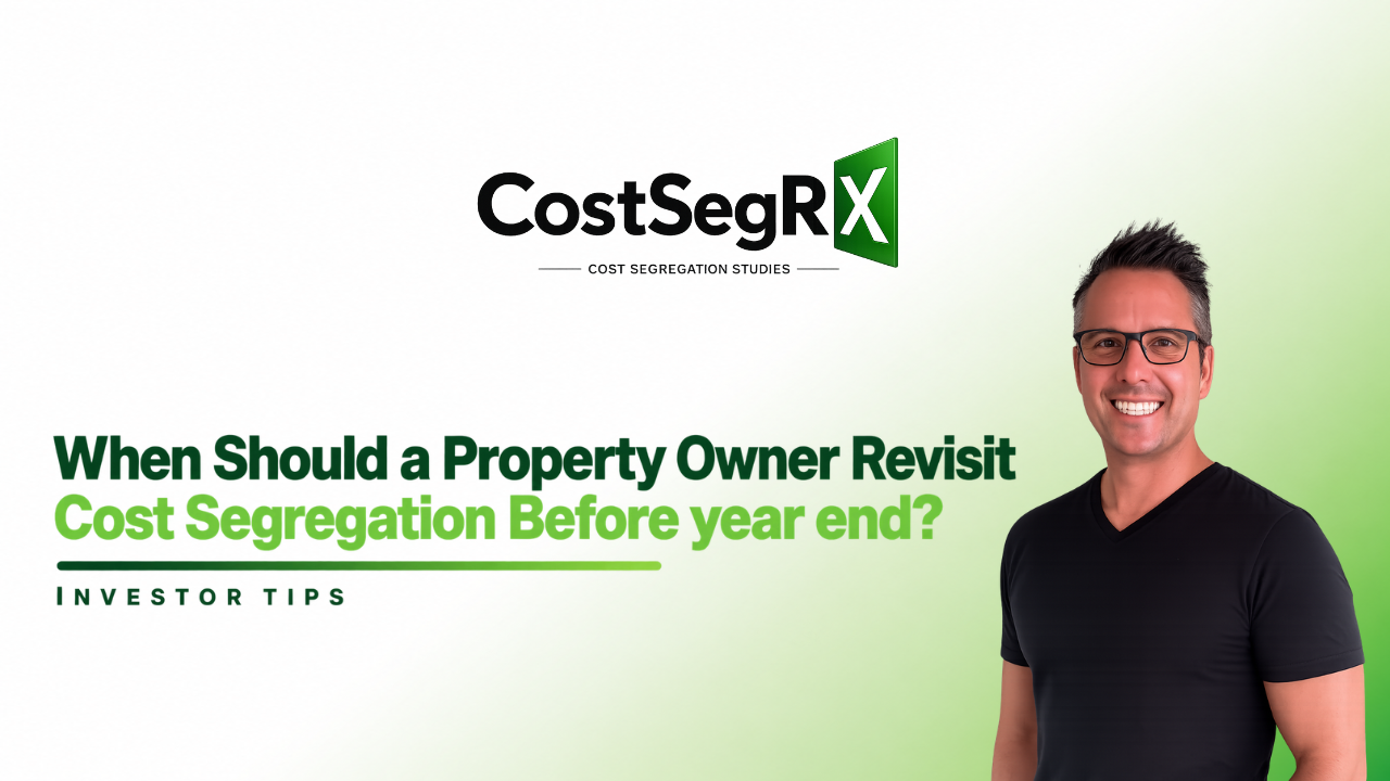 Commercial property records and improvements being reviewed for cost segregation before year-end