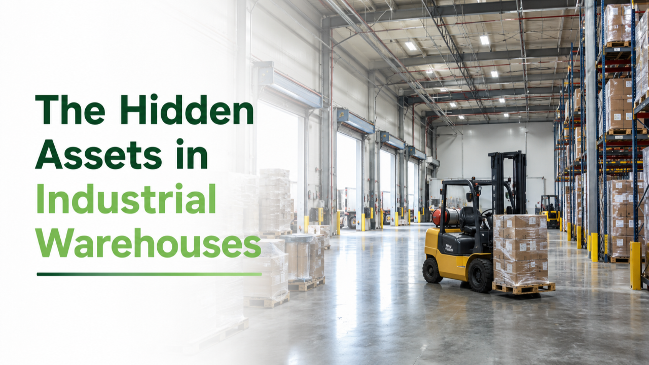Industrial warehouse interior showing operational infrastructure and engineering-focused asset classification