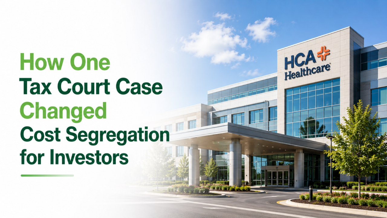 Hero Image Alt: Premium multifamily investment property with tax classification documents showing cost segregation planning