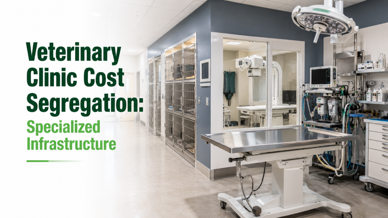 Veterinary clinic treatment and imaging infrastructure reviewed for cost segregation classification