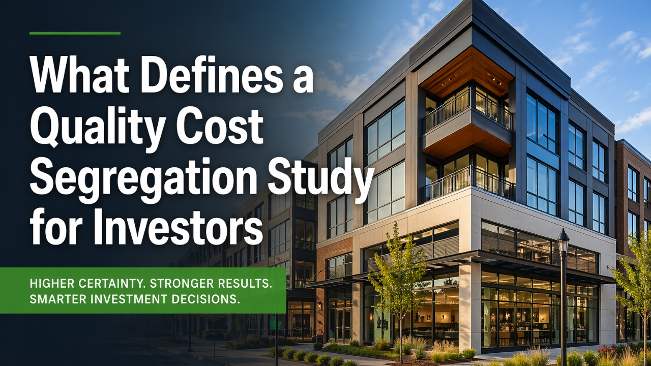 Investor reviewing a high-quality cost segregation study for stronger tax strategy and audit confidence