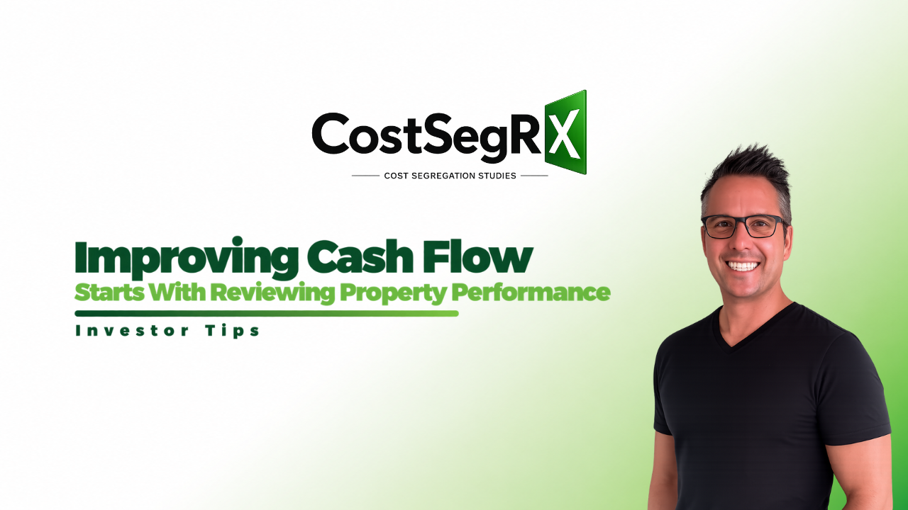 Investor Tips graphic about reviewing commercial property performance to support cash flow