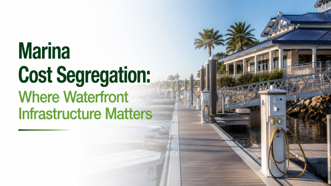 Marina waterfront infrastructure reviewed for cost segregation asset classification