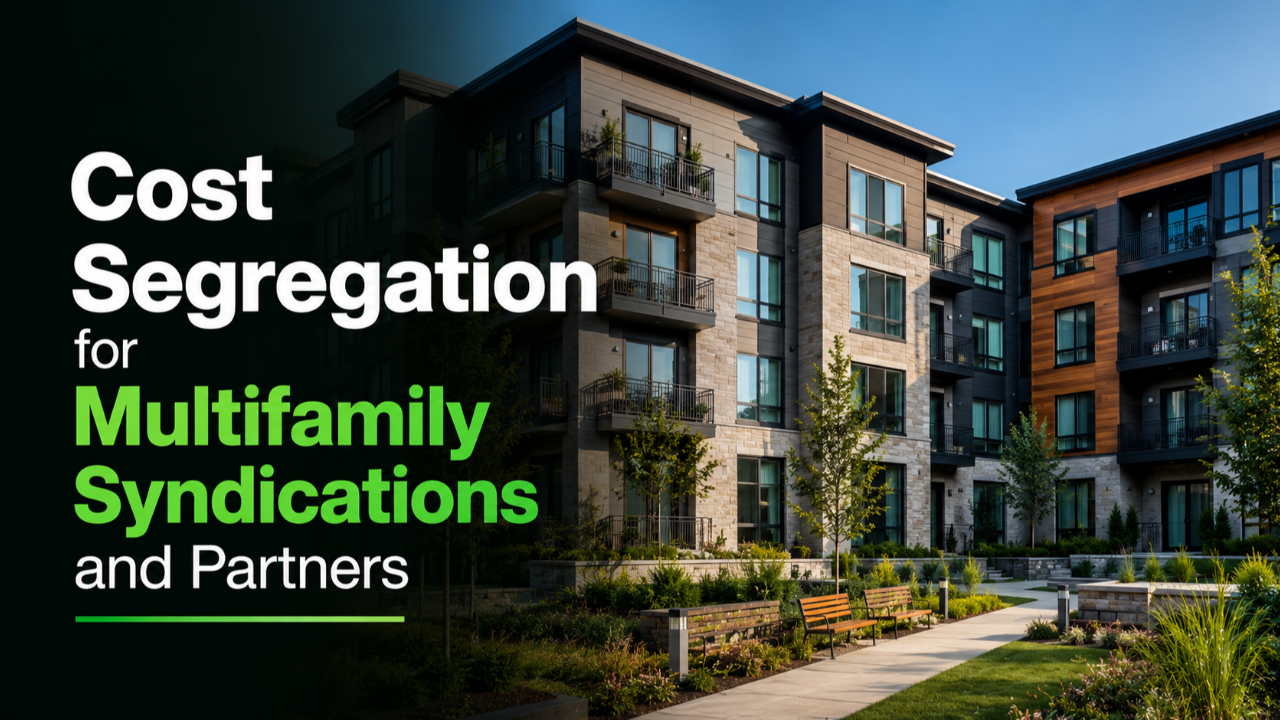 Multifamily apartment property with investors reviewing cost segregation depreciation strategy