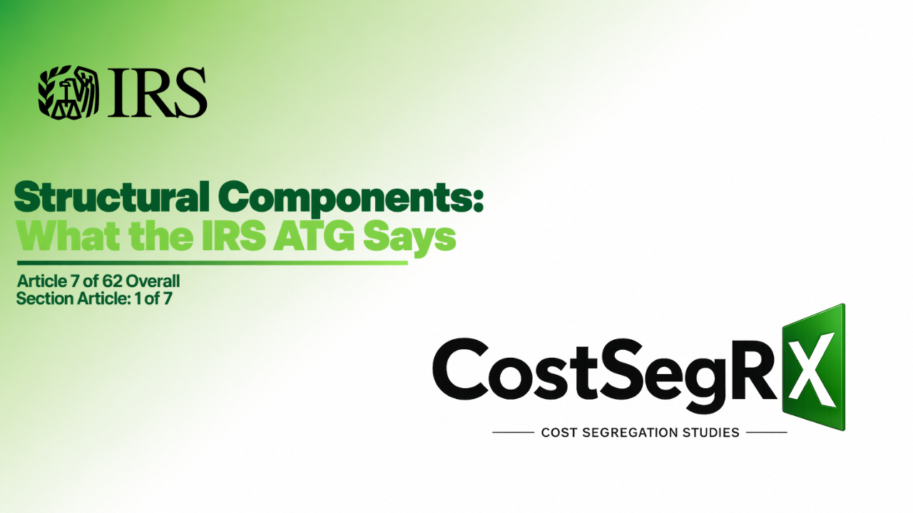CostSegRx engineer evaluating commercial building systems and structural components for cost segregation classification