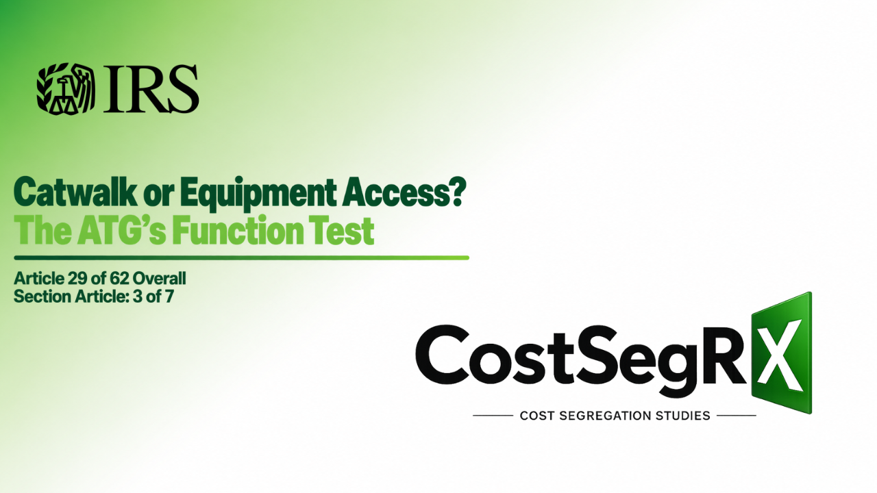Industrial catwalk and equipment access platform showing the functional distinction between building access and machinery access