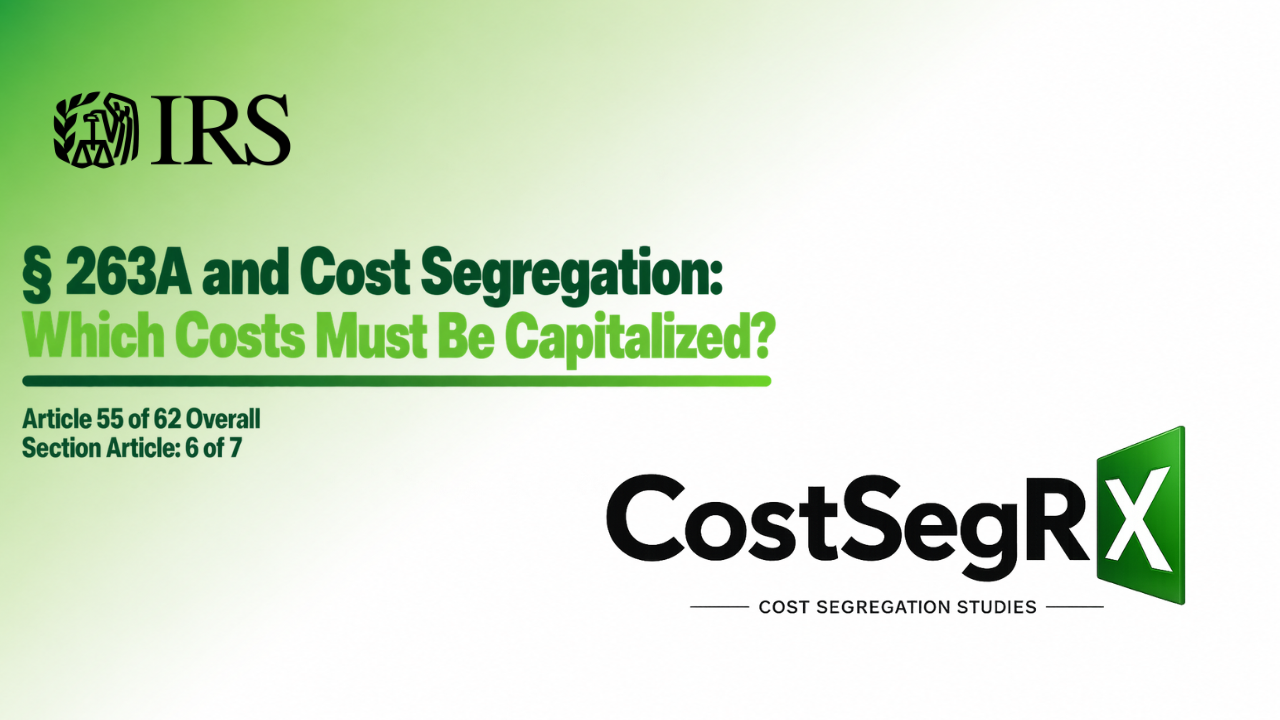 ATG Encyclopedia hero for § 263A cost segregation capitalization
