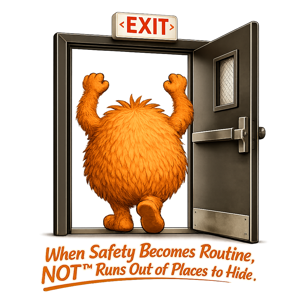 NOT™ Restaurant Safety Killer representing no ongoing safety reinforcement