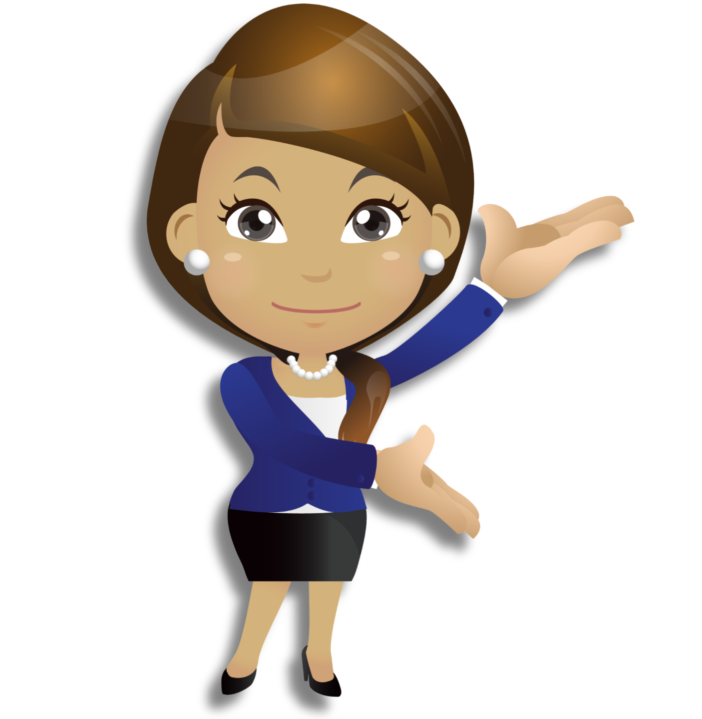 Smiling cartoon employee holding a pencil, ready to learn restaurant safety.