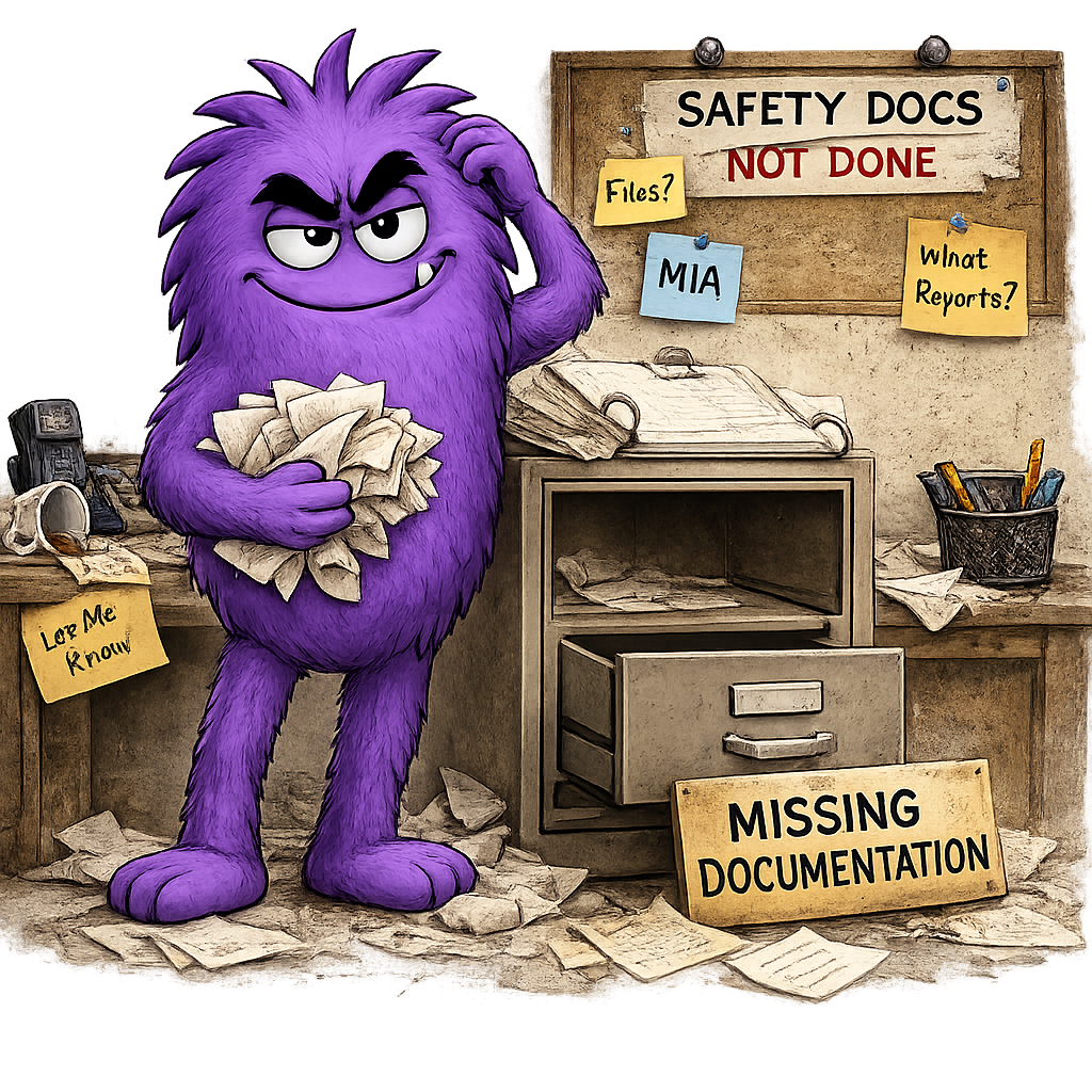 NOD™ Restaurant Safety Killer surrounded by missing restaurant safety documentation