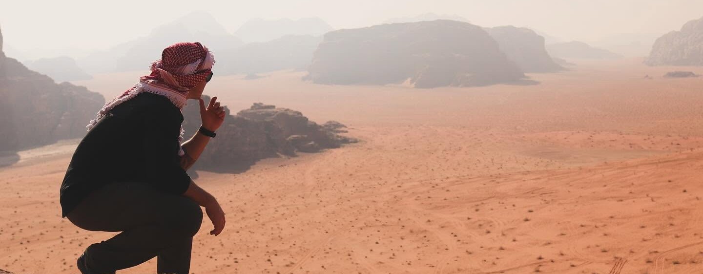 ALCON founder in the field, Wadi Rum