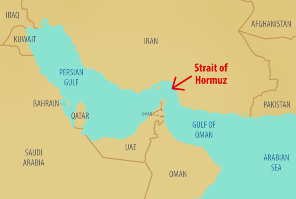 Strait of Hormuz map