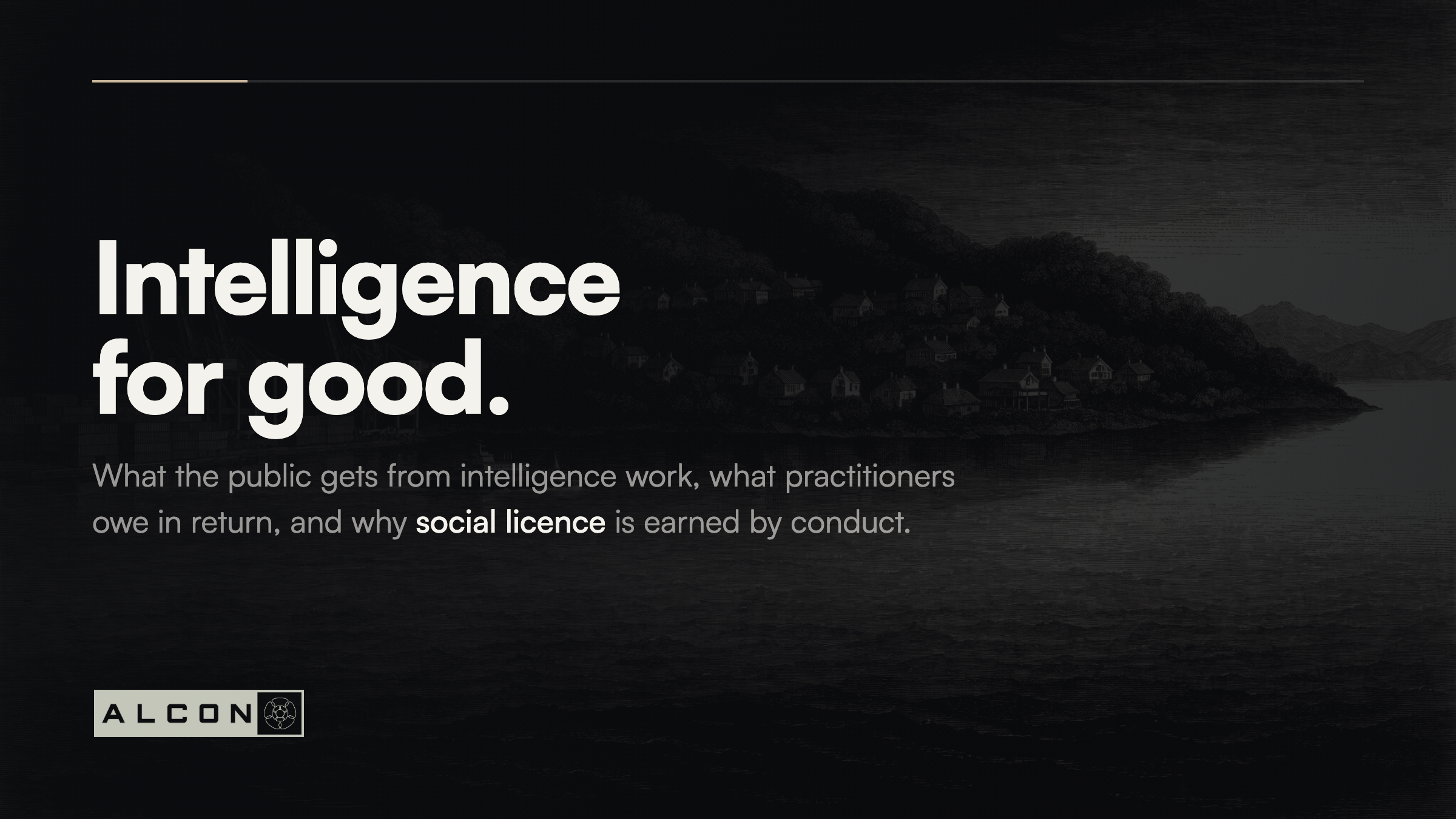 Intelligence for good