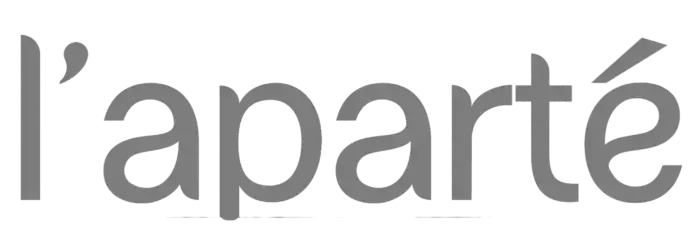 Logo de L'aparté, balado où Catherine Lafrance-Raymond parle de santé périnéale