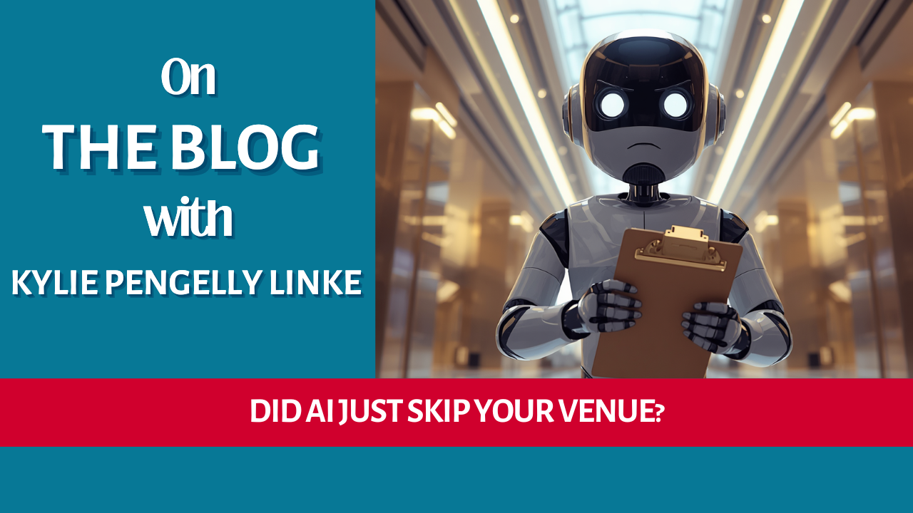 AI Bot with a clipboard not recommending your hospitality venue