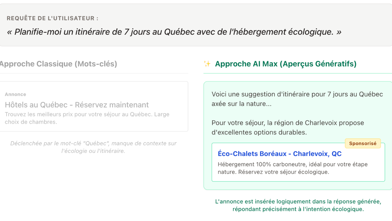 Recherche avec publicité dans Google AI Mode
