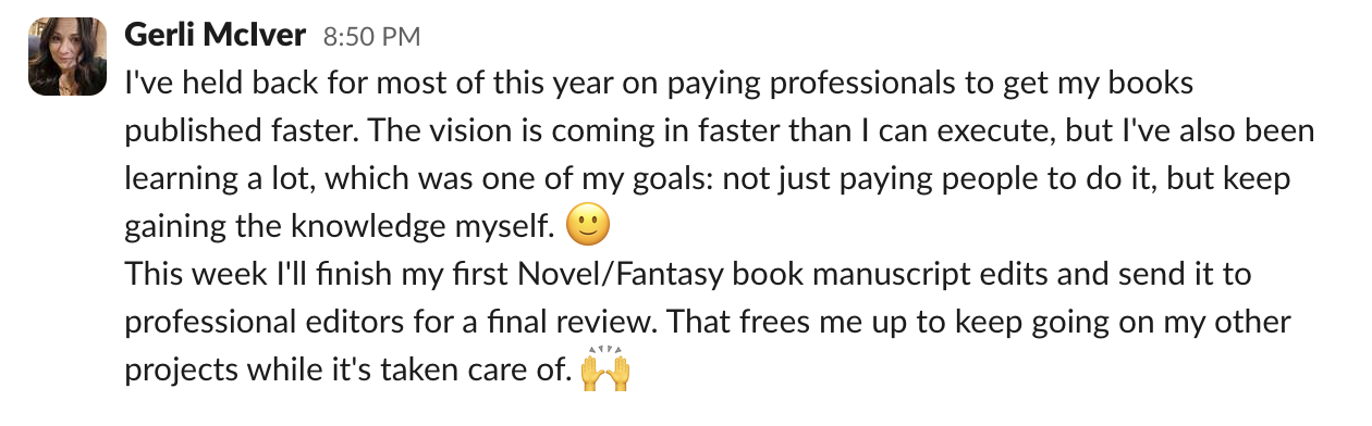 More Is More student testimonial