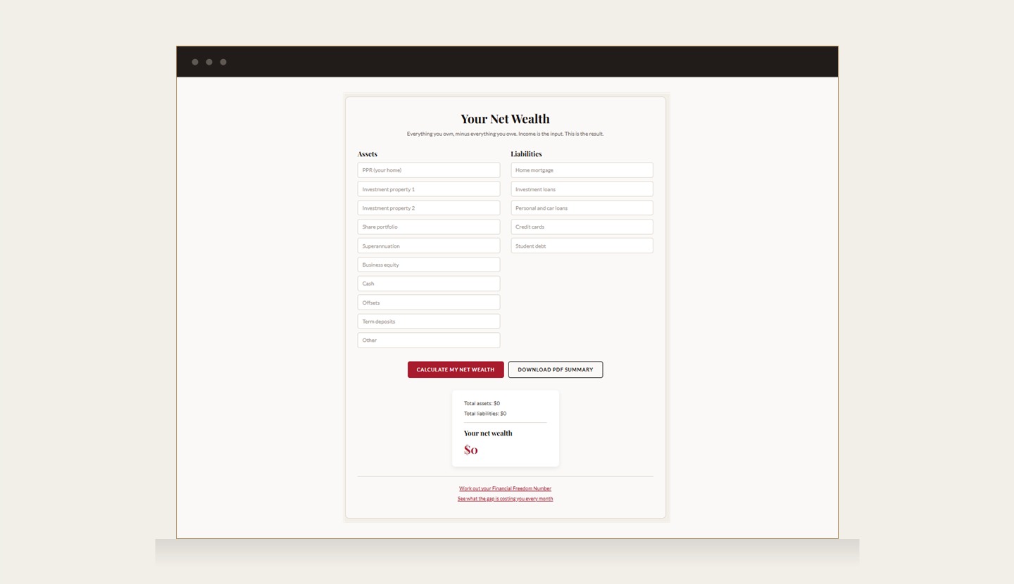 Net Wealth Calculator