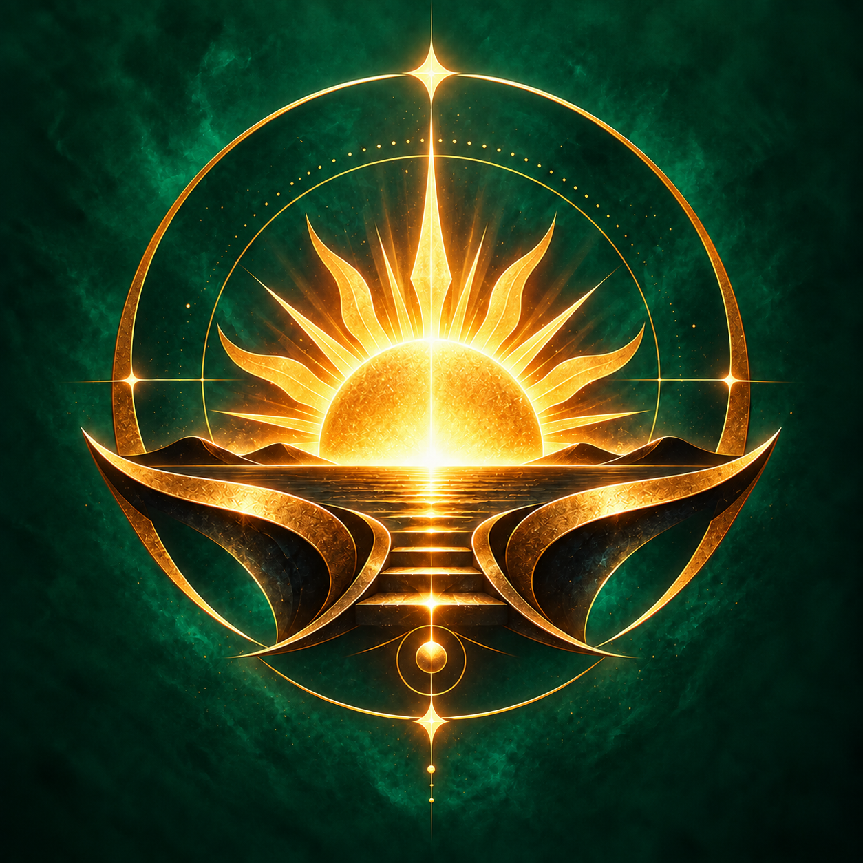 Logo verde bosque y dorado de la Maestría Matinal