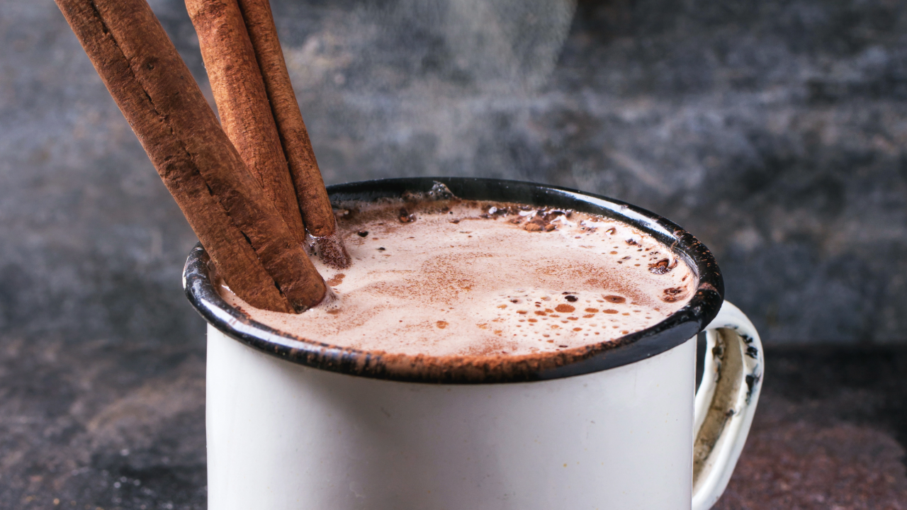 A mug of spiced hot chocolate