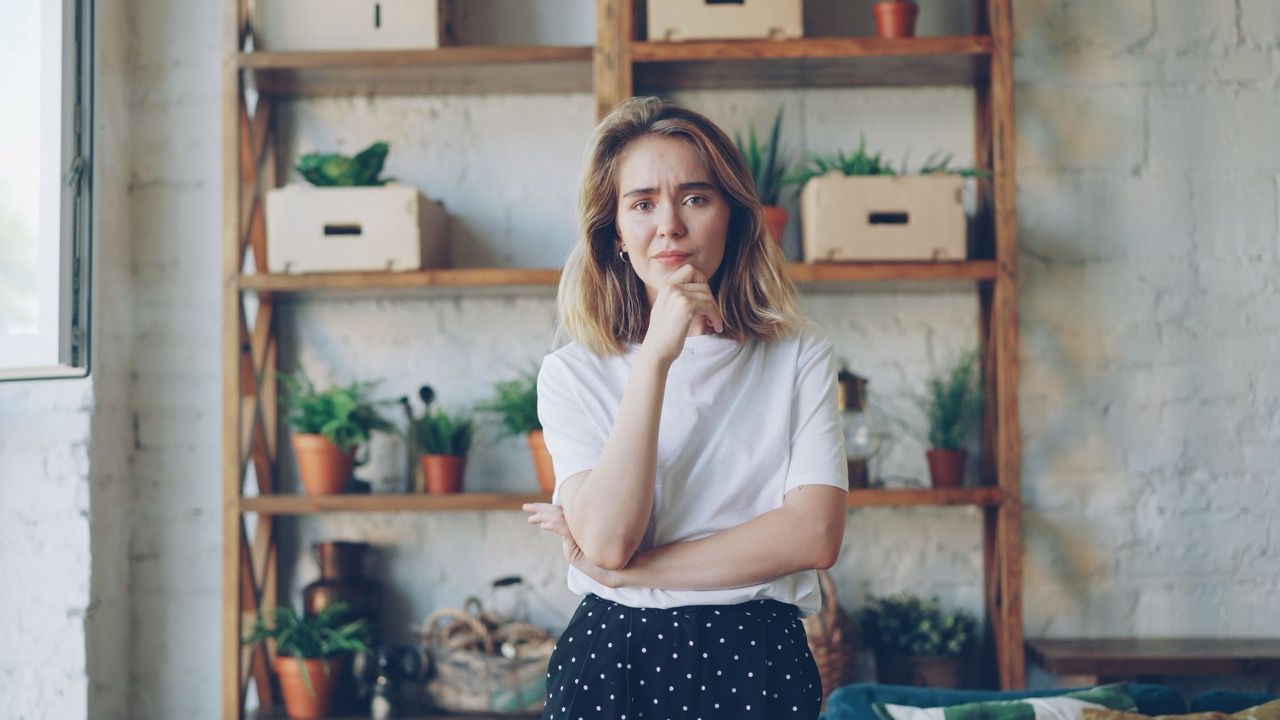 How to Choose Your Next Career When You Have A lot of mothers have no Idea what career they want when they return to the workforce. This photo shows a woman thinking about her next job.
