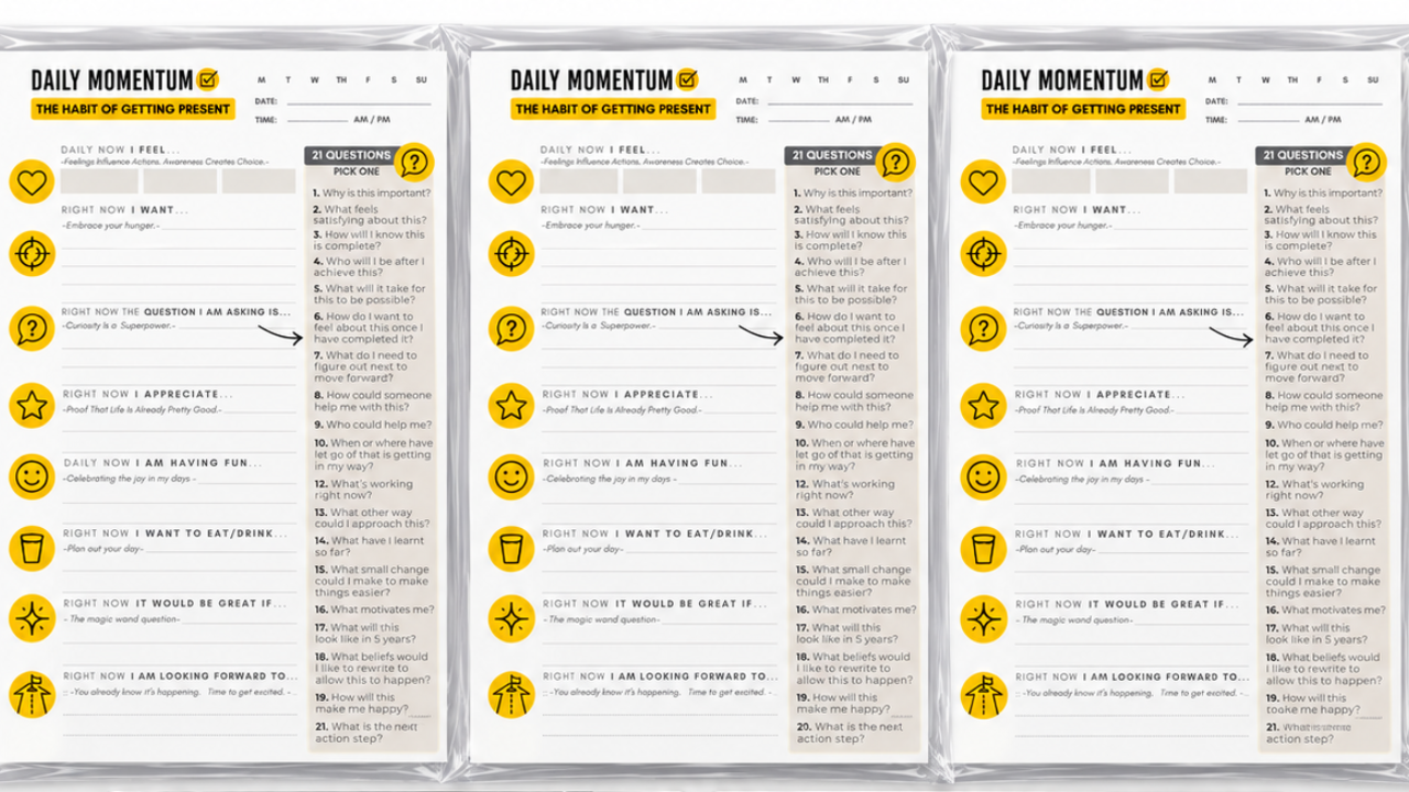 3-pack of 30-day daily journal and planning pages