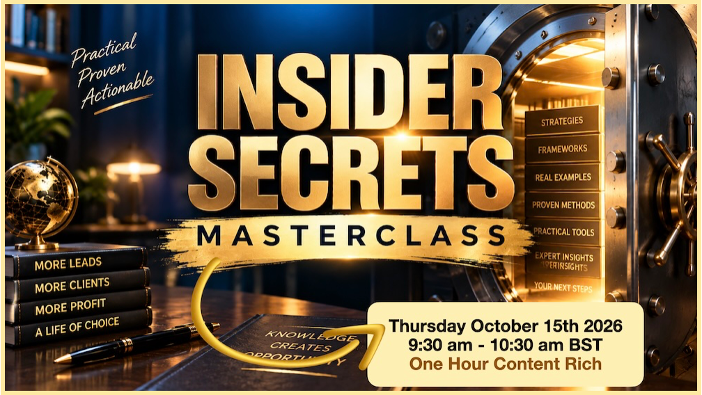 The Profitable Business Coach Insider Secrets Masterclass, Thursday 15th October 2026