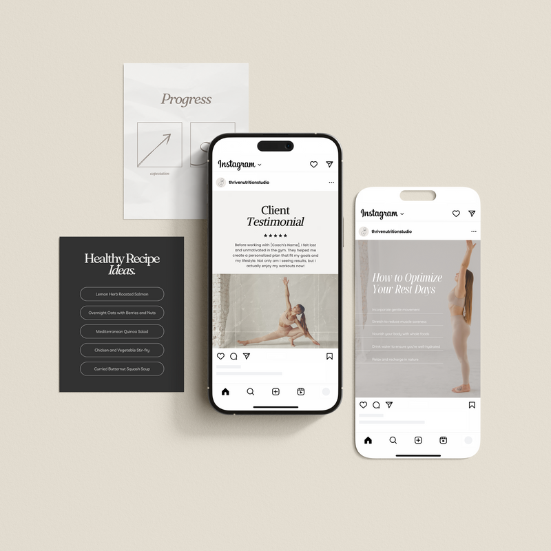 Fitness coach Instagram templates cover