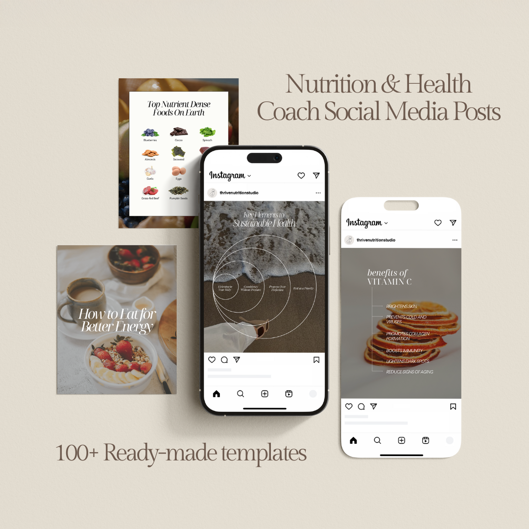 Thrive Nutrition Content Studio template preview