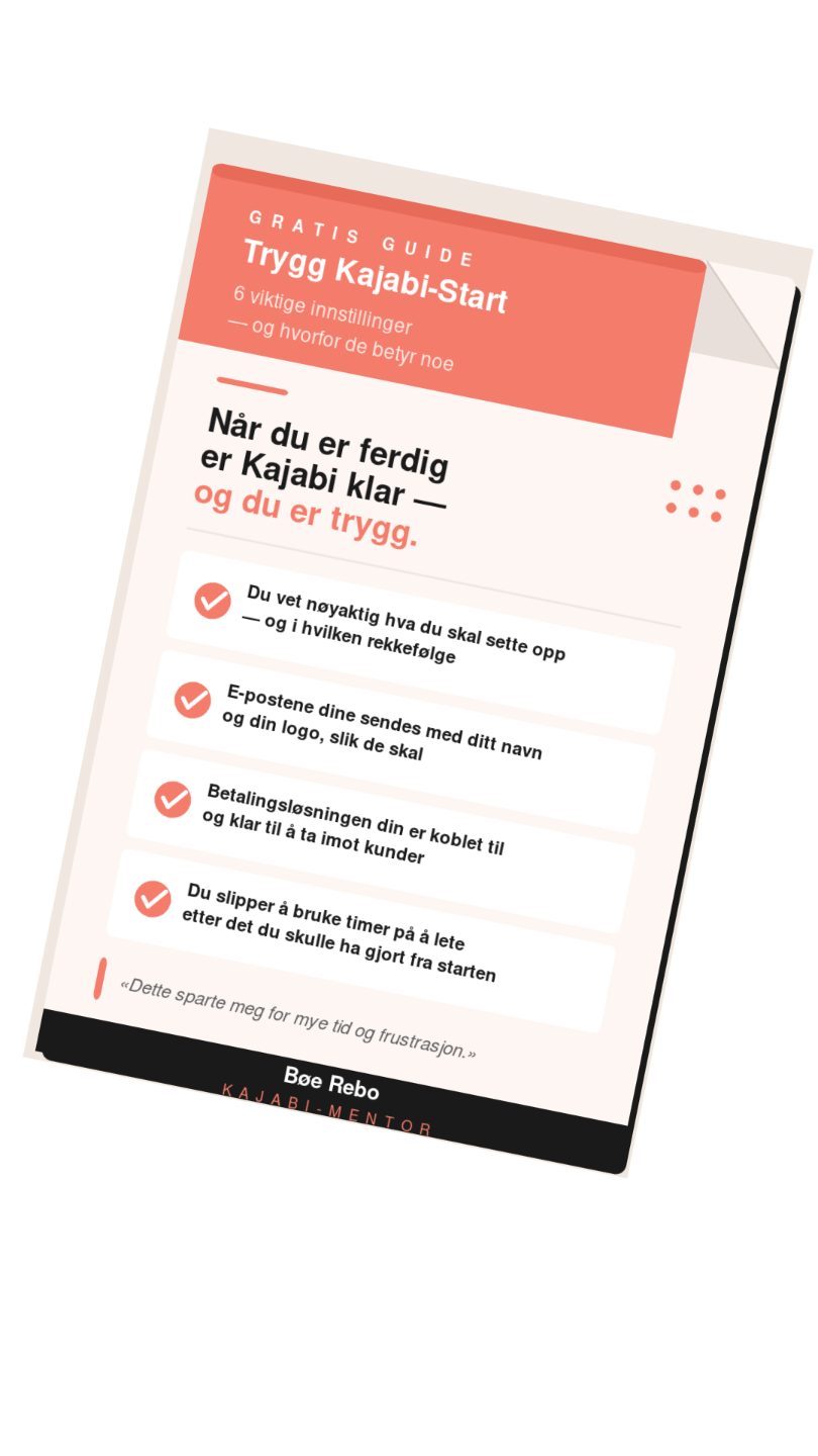 Trygg Kajabi-Start — gratis guide