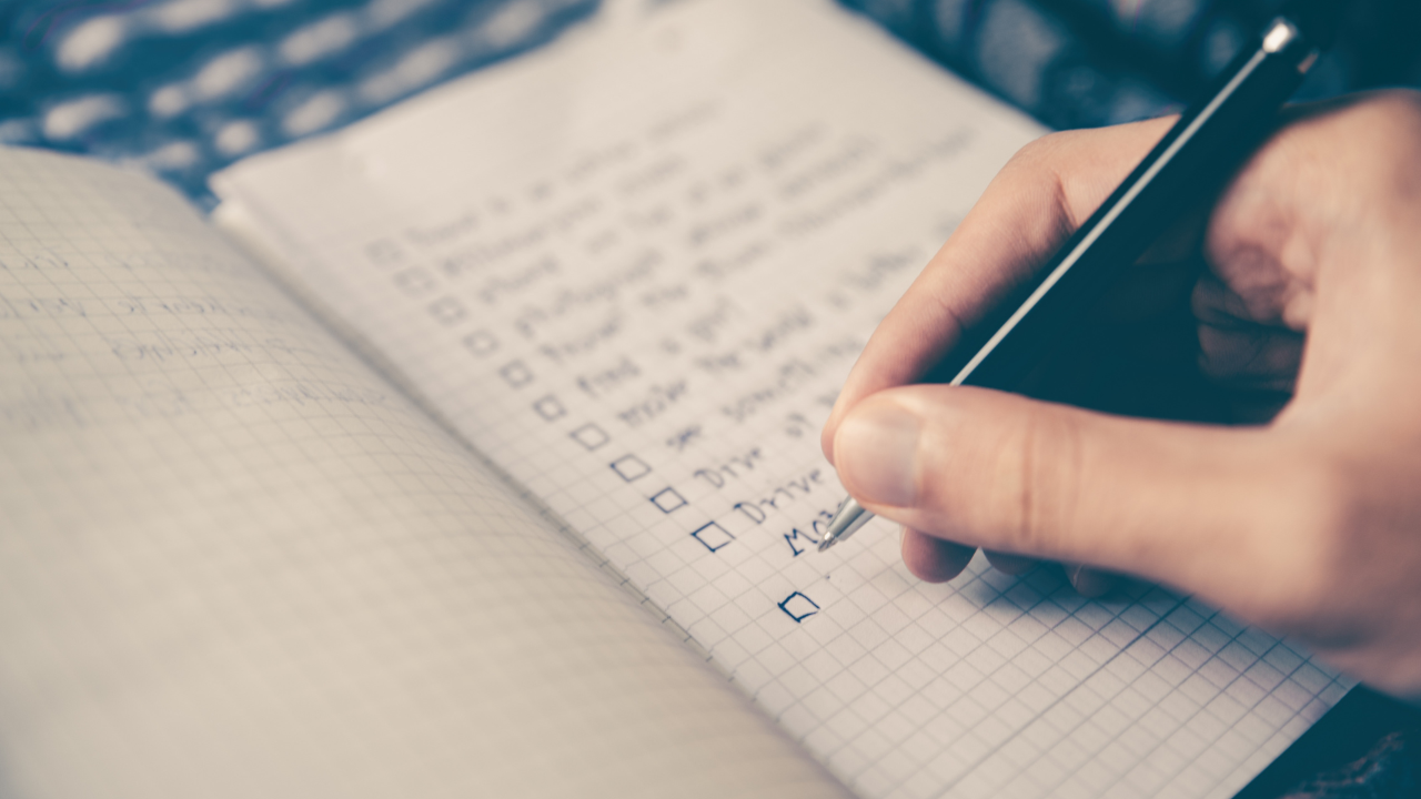 Writing a to-do list