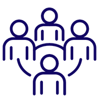 Visual representation of a supportive clinical community and peer connection for EMDR therapists in private practice.