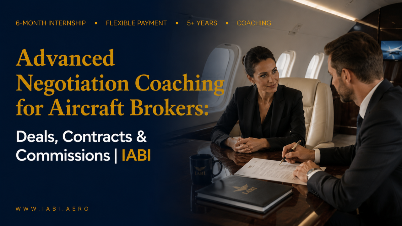 advanced aircraft broker negotiation coaching for private aviation deals contracts and commissions