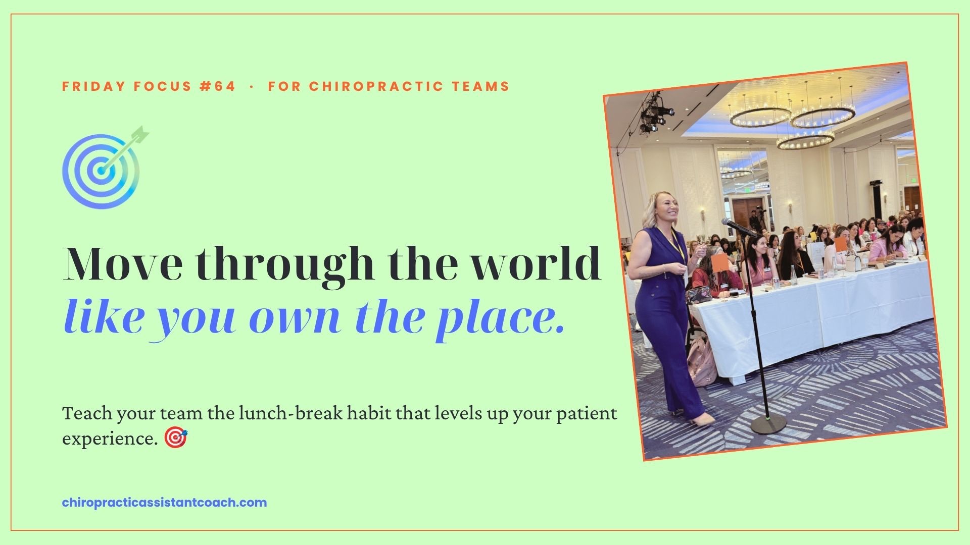 Miranda Dancisin sharing a Friday Focus on getting a chiropractic team to think like owners.