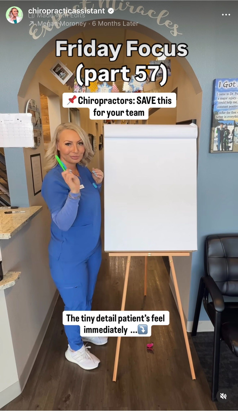 Friday Focus Part 57 - The tiny detail patients feel immediately