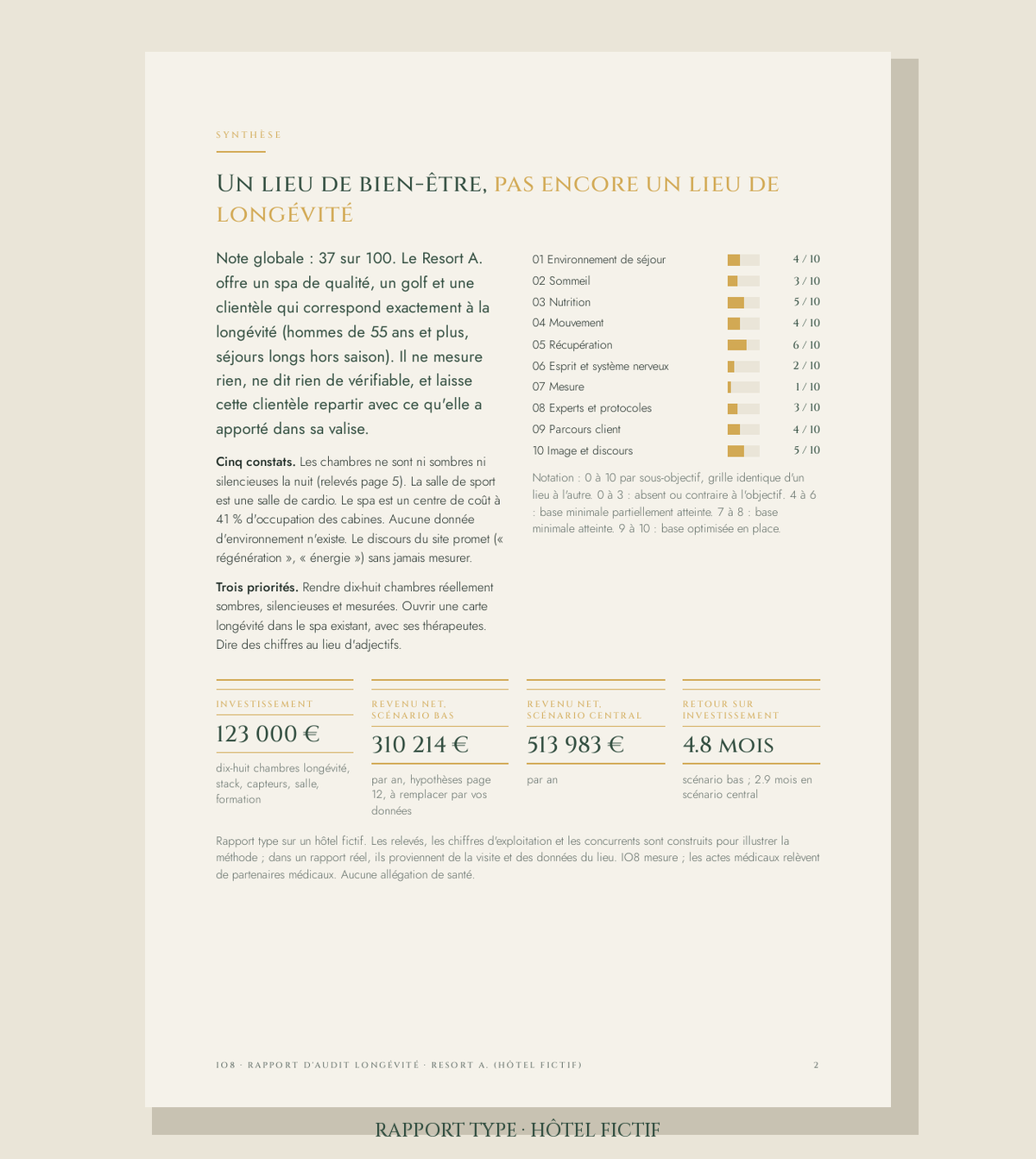 Rapport type, synthèse